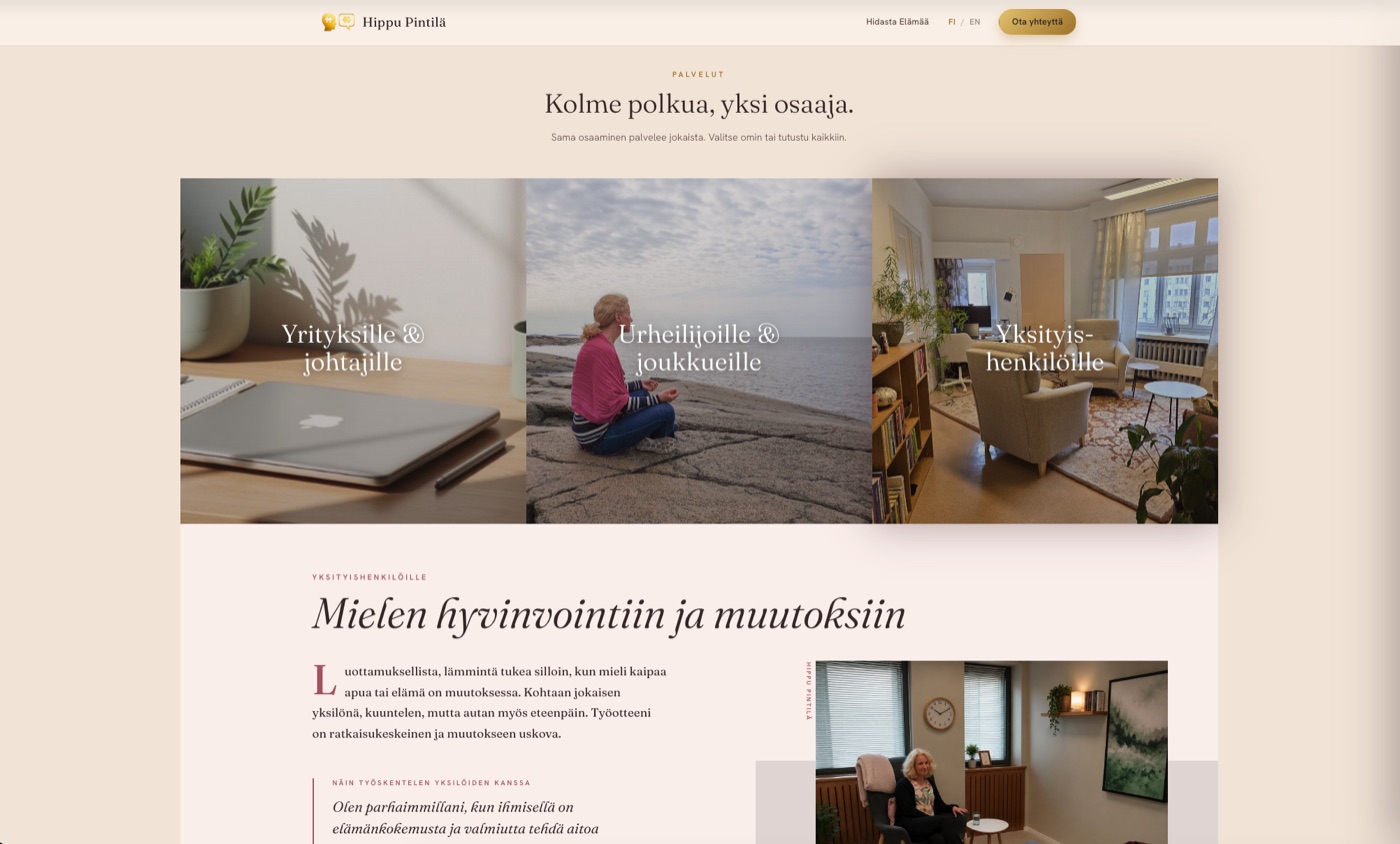 Kultahippuja · services